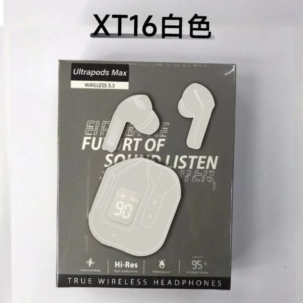 Auriculares inalámbricos UltraPods Max, Bluetooth 5.3, pantalla LED, cancelación de ruido, resistentes al agua, estuche de carga rápida